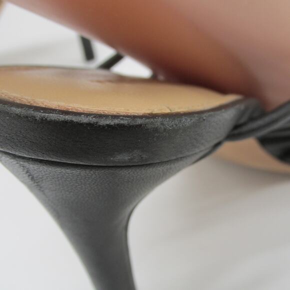 Veronica Beard NWOB Avita Black Leather Knotted Strap Sandal Size 6.5 Stiletto - Picture 7 of 11